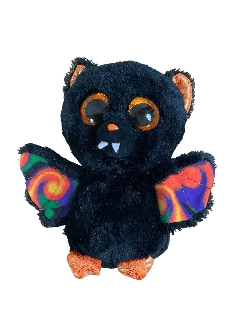 Ty Scarem Beanie Boos Bat 2014 Halloween Black Orange Plush Stuffed animal Toy